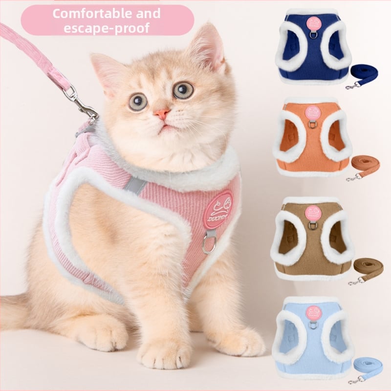 Corduroy prsluk za mačke u stilu veste, DUOMAOMAO, neproširuje se