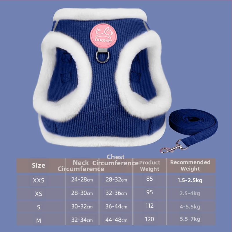 Corduroy prsluk za mačke u stilu veste, DUOMAOMAO, neproširuje se