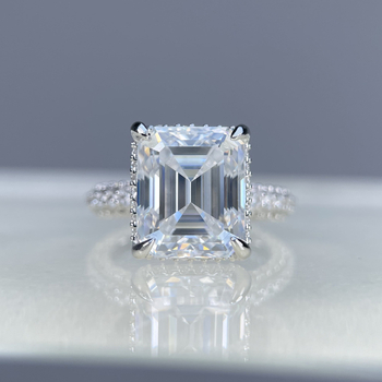 Prsten od srebra 925 s ugrađenim moissanitom, geometrijski pravokutni dizajn – Yuecheng Jewelry