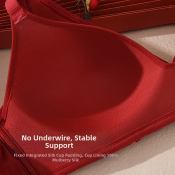 Set grudnjaka od Mulberry svile — bez žice, košarica 3/4, tanki oblik košarice, stražnje zatvaranje s 3 redovima kukica