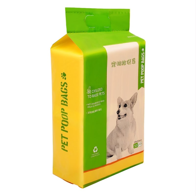 Μιας χρήσης σακούλες κόπρων σκύλου, με επίπεδο στόμιο, παχυμένο PE