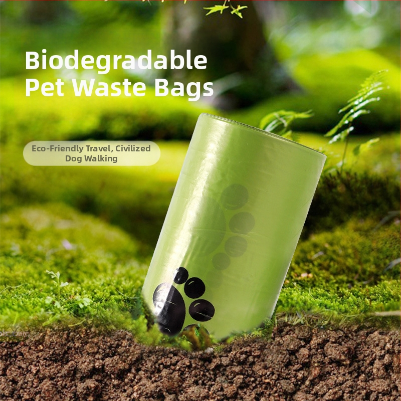 Βιοδιασπώμενες σακούλες αποβλήτων κατοικίδίων, Lingbei, τύπος ρολού, παχυσμένο HDPE, LB-055542