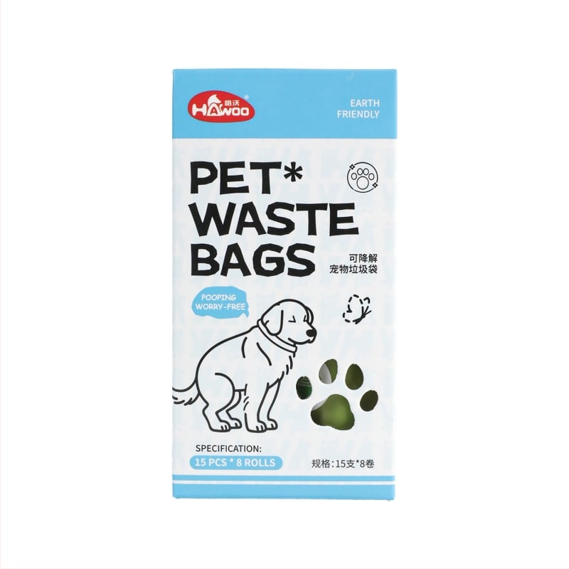 Βιοδιασπώμενες σακούλες αποβλήτων κατοικίδίων, Lingbei, τύπος ρολού, παχυσμένο HDPE, LB-055542