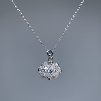 Lančić s privjeskom oblaka od Moissanita, 2Ct, S925 srebro, križni lanac, ženski nakit, težina 2.9 g