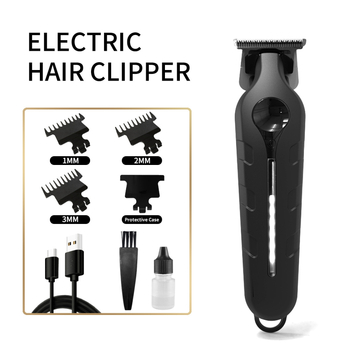 Електрическа подстригвачка за коса с вградена батерия, USB захранване, време за работа 1–3 ч, ножове от неръждаема стомана, нисък шум под 36 dB