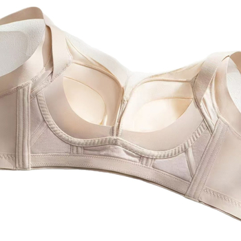 Push-up grudnjak bez žice, s turmalinskim masažnim čašicama, prozračni najlon, odvojive dvostruke naramenice, stražnje četiri redova kopči