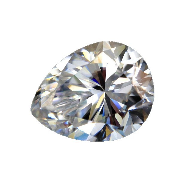 Moissanite slobodan kamen, u obliku kruške, čistoća VVS, rez, prilagodljivost
