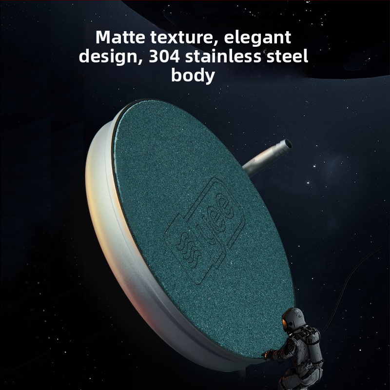 Аквариумно устройство за кислородиране — Нано газова плоча с Bubble Stone, неръждаема стомана, 140 г, Yee