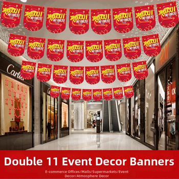 Zastavice za dekoriranje proslave otvorenja trgovine – Shu Tingxiang; Materijal: papir; Stil: svečano, živahno; Kategorija: Dekoracije proslave otvorenja; Proizvodna kategorija: rekviziti za uređenje prostora