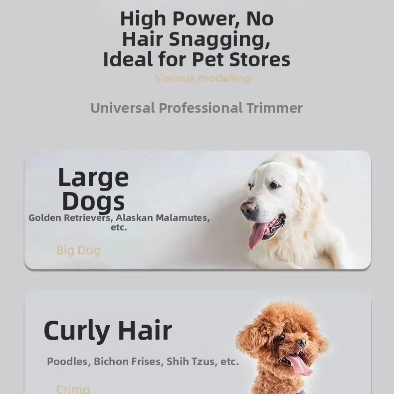 Električni kliper za pse, visoke snage, oštrice od nehrđajućeg čelika, za velike pse, profesionalna upotreba u trgovini kućnih ljubimaca