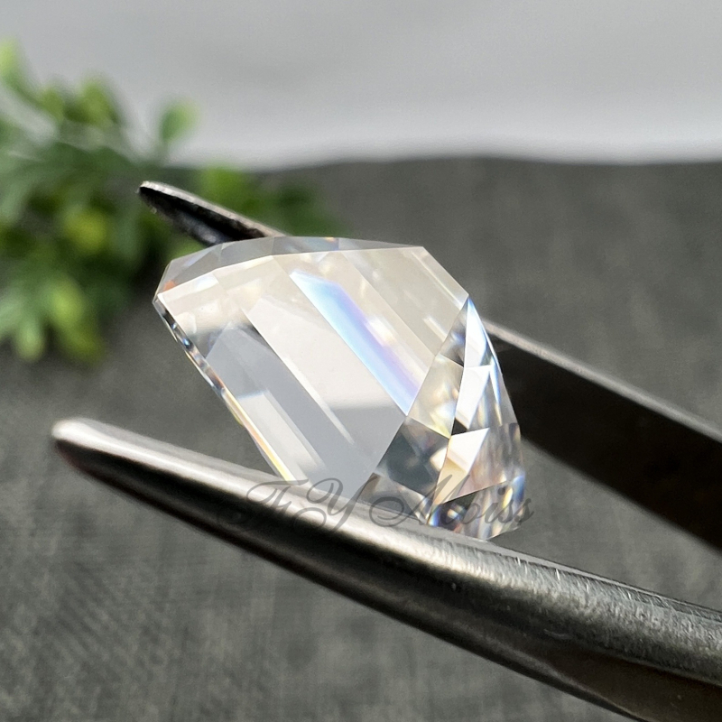 Moissanit, smaragdnog oblika rez, 5A, 0.2–10 ct, s certifikatom i serijskim kodom