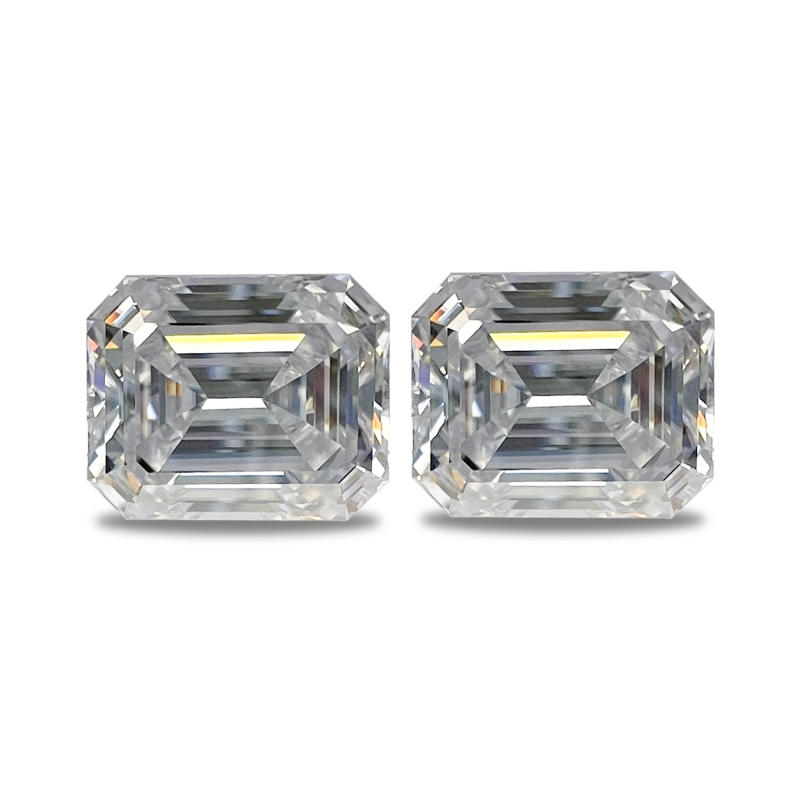 Moissanit, smaragdnog oblika rez, 5A, 0.2–10 ct, s certifikatom i serijskim kodom