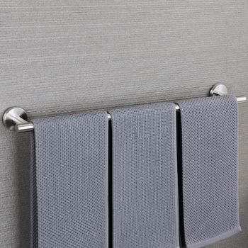 304 rozsdamentes acél törölközőtartó, csiszolt felülettel, falra szerelhető, egycsöves, teherbírás 50GJ