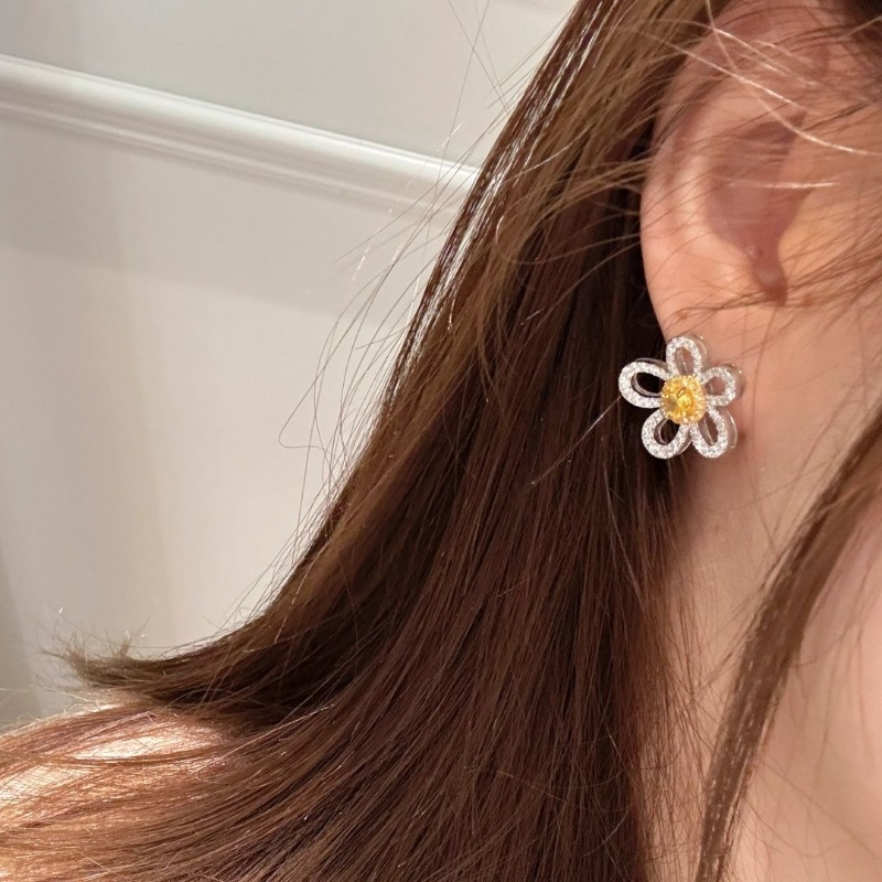 Cercei cu design geometric din cupru, placare electro, tijă din argint 925, stil medieval literar retro, lansare primăvară 2025