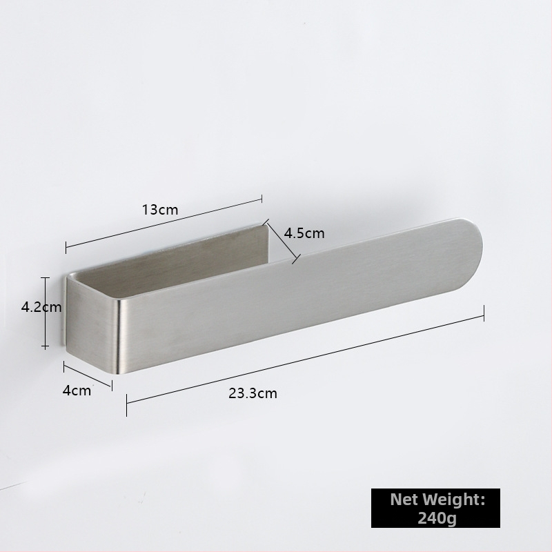Držač ručnika od nehrđajućeg čelika, zidni, s jednom šipkom, brušeni završni sloj, nosivost 5 kg, čvrsta konstrukcija