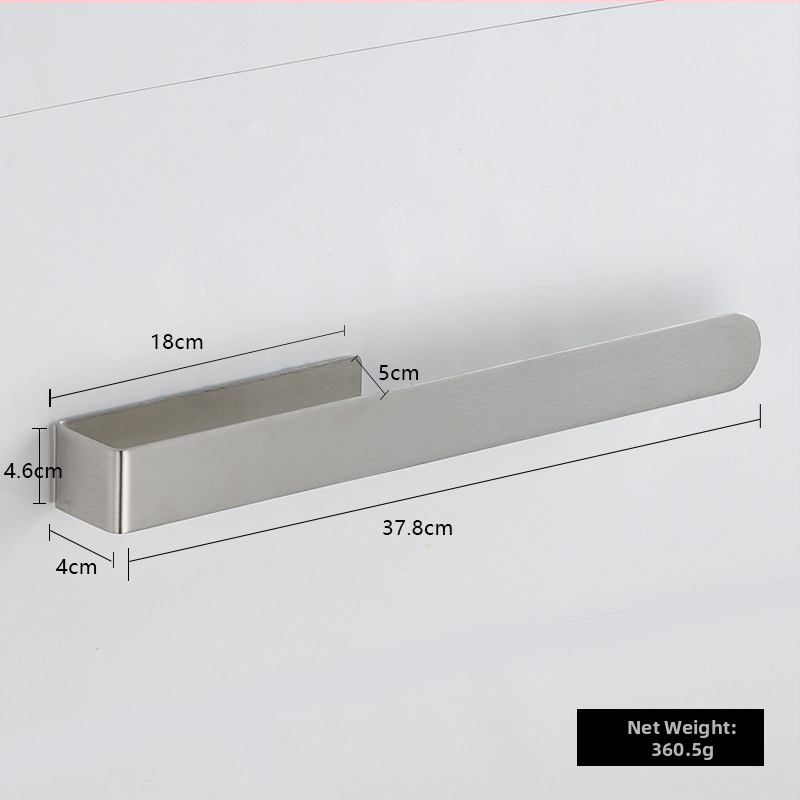 Držač ručnika od nehrđajućeg čelika, zidni, s jednom šipkom, brušeni završni sloj, nosivost 5 kg, čvrsta konstrukcija