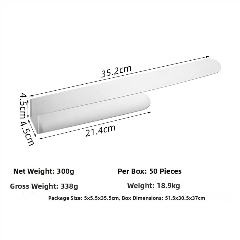 Držač papirnatih ručnika od nehrđajućeg čelika 304, mat završna obrada, montaža ljepilom bez bušenja, 1 razina, nosivost 5 kg