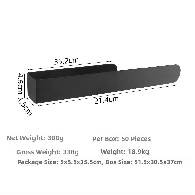 Držač papirnatih ručnika od nehrđajućeg čelika 304, mat završna obrada, montaža ljepilom bez bušenja, 1 razina, nosivost 5 kg