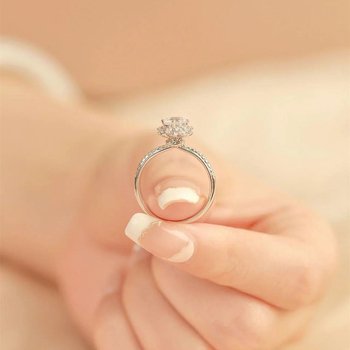 Inel – Brilliance argint 925 cu design floral, placare electrolitică, accesoriu pentru mână pentru femei, stil proaspăt și dulce