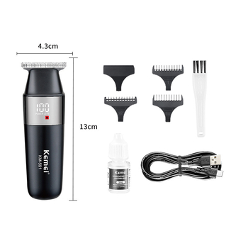 Mașină de tuns păr portabilă alimentată USB, cu afișaj LCD, mini profesionist, motor cu peri, lamă din oțel fin, zgomot sub 36 dB, potrivit pentru animale de companie