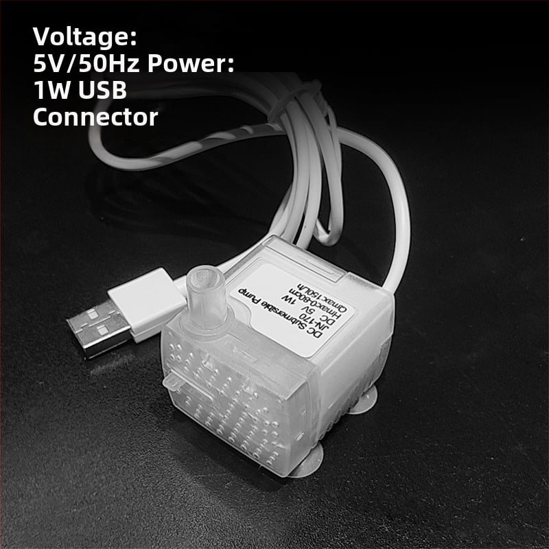 Mini potopna pumpa za akvarij — USB, cirkulirajuća, tiha i štedljiva; nije uvezeno, težina 0.2