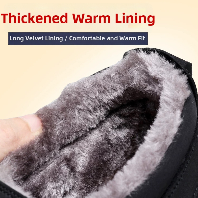 Warrior мъжки домашни обувки от стар пекински плат, топли и удебелени, памучна горна част, PVC подметка