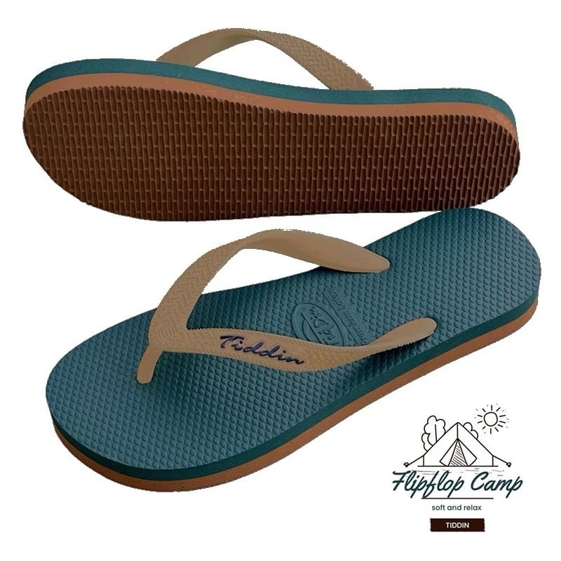 Tiddin Férfi flip-flopok — Pihentető stílus, nyitott lábujjak, felső: gumihab, talp: gumi, Goodyear talp technológia