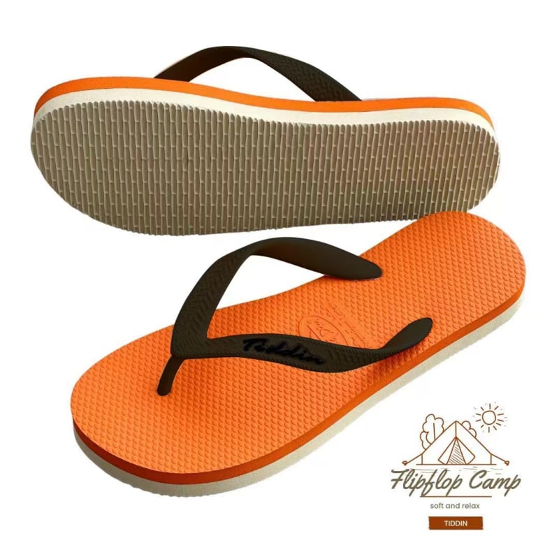 Tiddin Férfi flip-flopok — Pihentető stílus, nyitott lábujjak, felső: gumihab, talp: gumi, Goodyear talp technológia