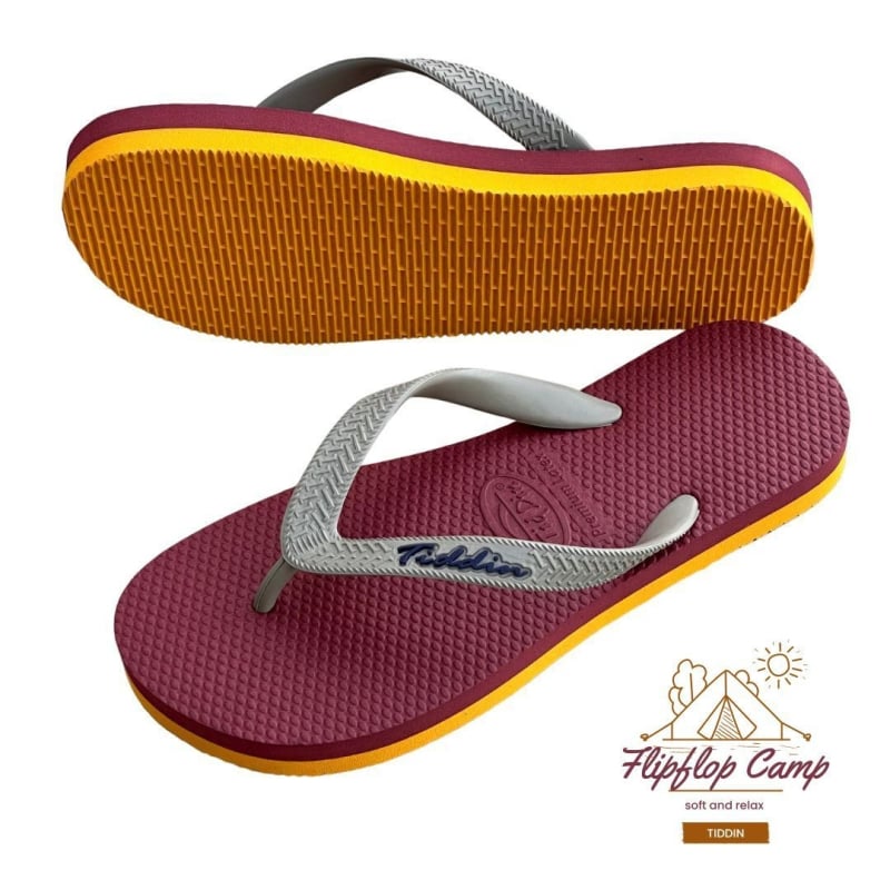 Tiddin Férfi flip-flopok — Pihentető stílus, nyitott lábujjak, felső: gumihab, talp: gumi, Goodyear talp technológia