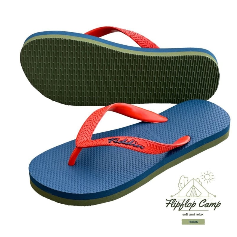 Tiddin Férfi flip-flopok — Pihentető stílus, nyitott lábujjak, felső: gumihab, talp: gumi, Goodyear talp technológia