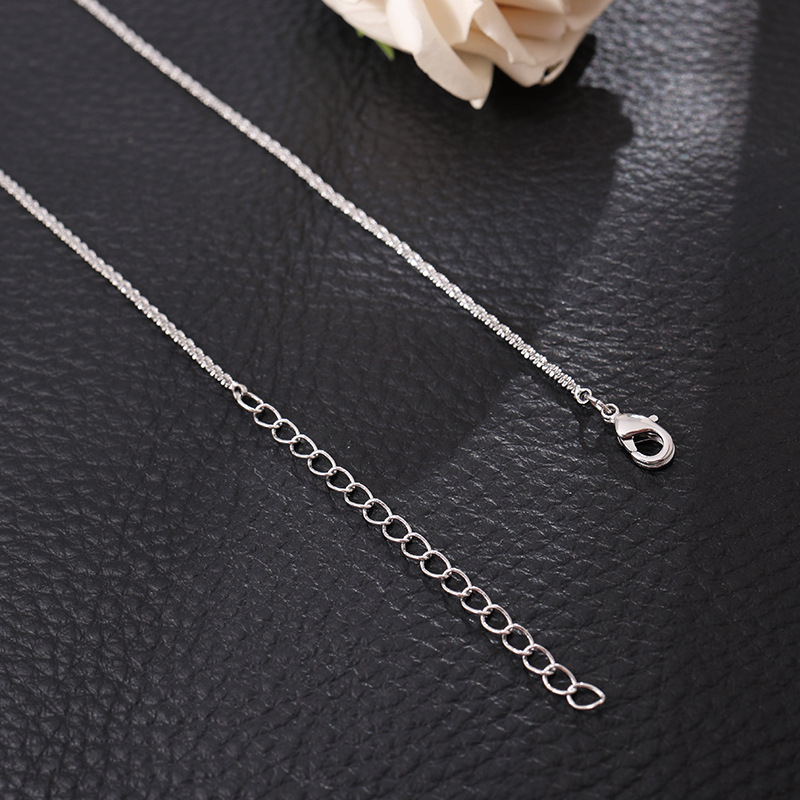 Geometriai alakú moissanit nyaklánc réz alapú, 18k aranyozott medál, golyós lánc, elektroplatírozás