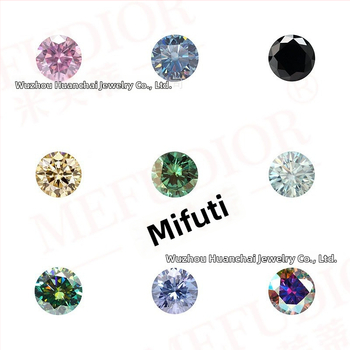Moissanit slobodan kamen – okrugli oblik, VVS čistoća, poliran, dizajn Osam srca Osam strijela, umjetni kamen