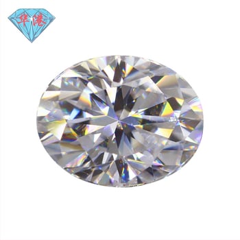 Ovalni Moissanit prsten postavka, čistoća VVS, brušenje i poliranje, umjetni kamen
