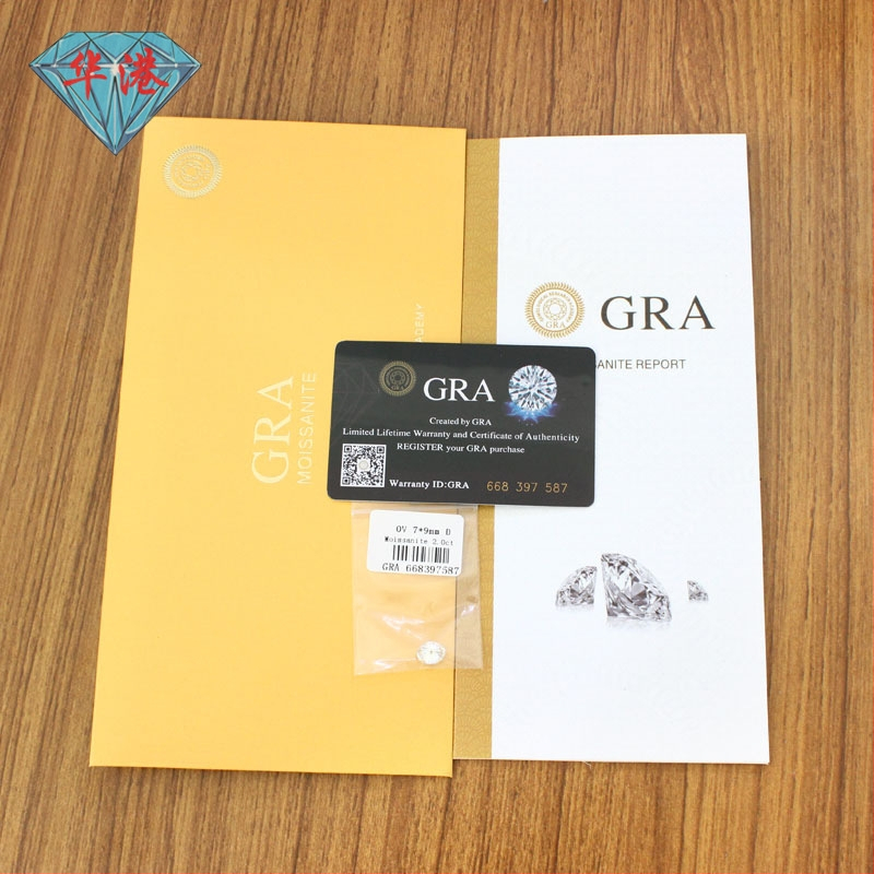 Ovalni Moissanit prsten postavka, čistoća VVS, brušenje i poliranje, umjetni kamen