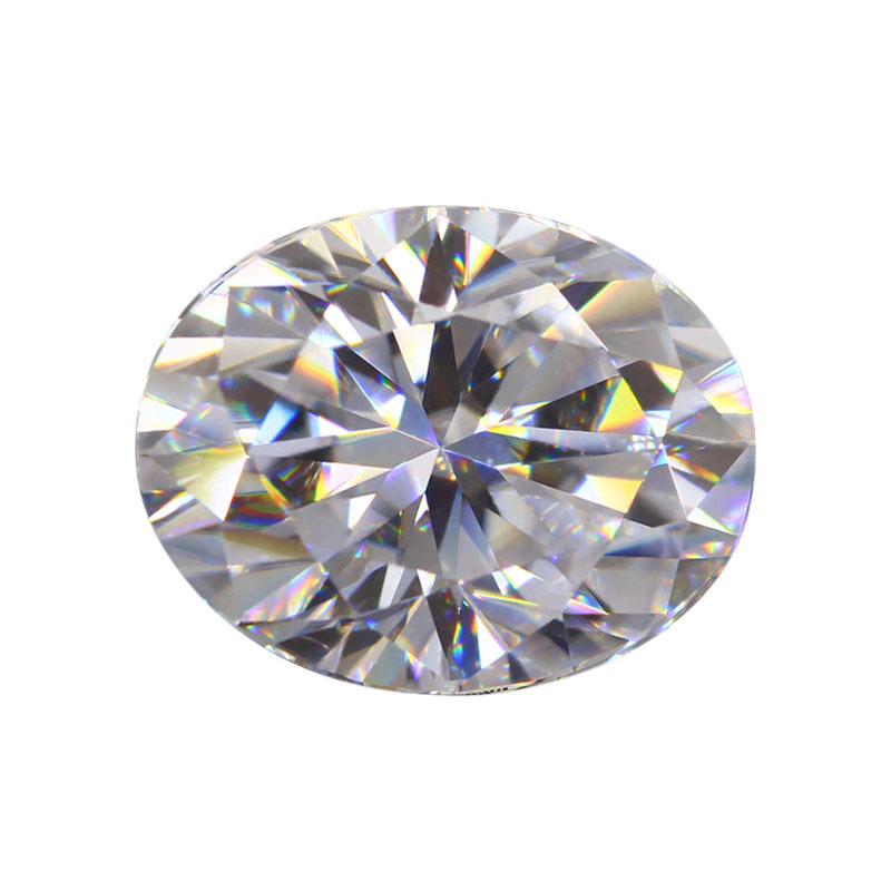 Ovalni Moissanit prsten postavka, čistoća VVS, brušenje i poliranje, umjetni kamen