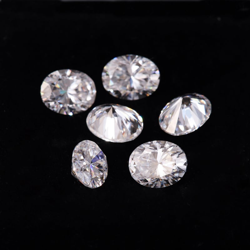 Ovalni moissanit slobodan kamen, Osam srca Osam strijela, Čistoća VVS, Kvaliteta rezanja, Materijal: silikon-karbid