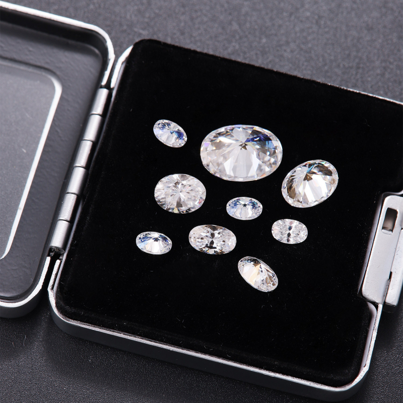 Ovalni moissanit slobodan kamen, Osam srca Osam strijela, Čistoća VVS, Kvaliteta rezanja, Materijal: silikon-karbid