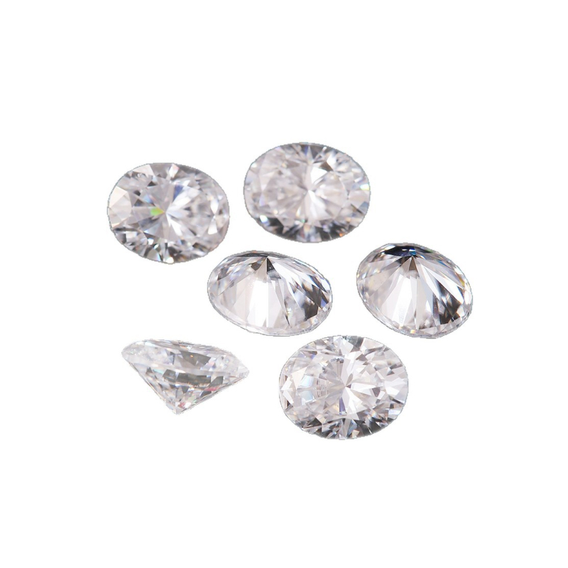 Ovalni moissanit slobodan kamen, Osam srca Osam strijela, Čistoća VVS, Kvaliteta rezanja, Materijal: silikon-karbid