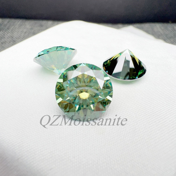 Moissanit okrugli slobodni kamen Hearts and Arrows rez, VVS čistoća, moderni minimalistički stil