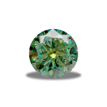 Moissanit okrugli slobodni kamen Hearts and Arrows rez, VVS čistoća, moderni minimalistički stil