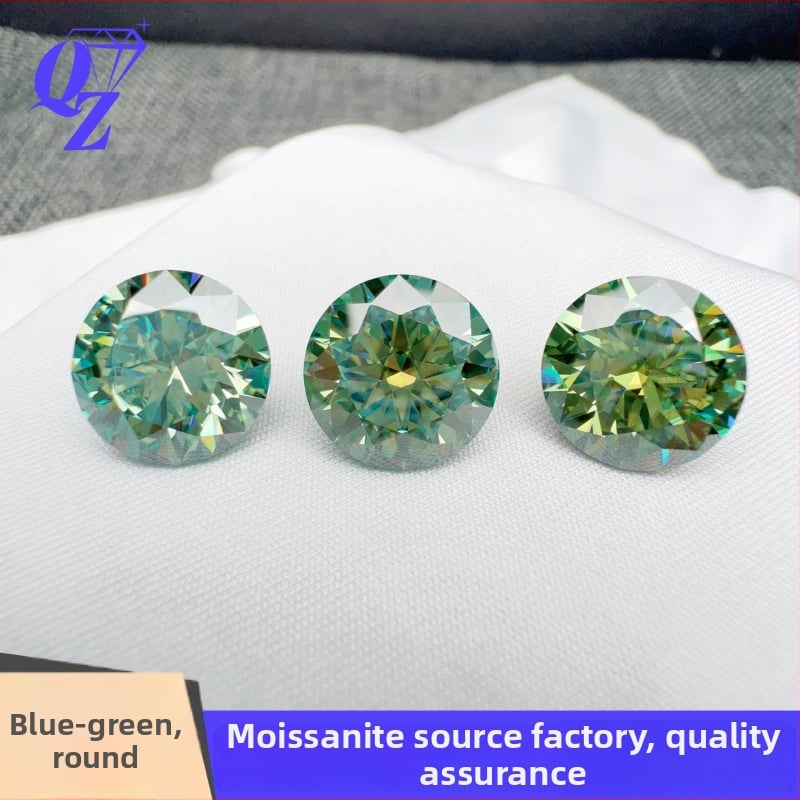 Moissanit okrugli slobodni kamen Hearts and Arrows rez, VVS čistoća, moderni minimalistički stil