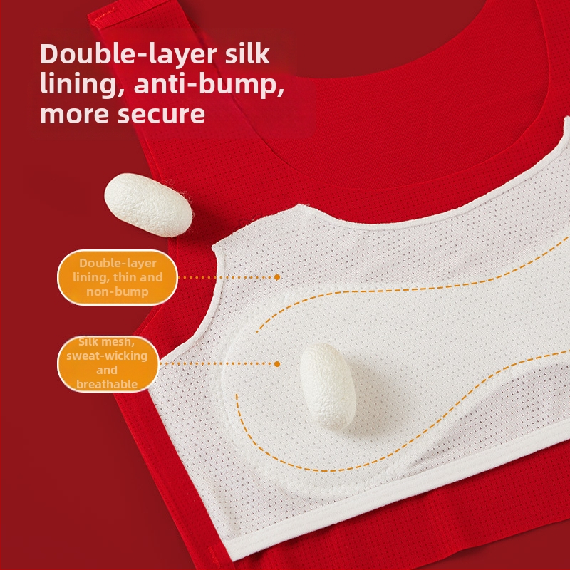 Set donjeg rublja za djevojčice: grudnjak tip veste, najlon, podstava Mulberry svile (<30%), pune košarice, fiksni dvostruki naramenice, prozračan.