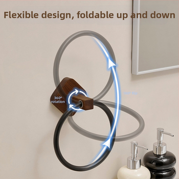 Držač ručnika u kupaonici u novokineskom stilu, bez bušenja rupa, završna obrada: pečena boja, materijal: drugi, nosivost: 10