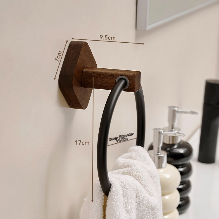 Držač ručnika u kupaonici u novokineskom stilu, bez bušenja rupa, završna obrada: pečena boja, materijal: drugi, nosivost: 10