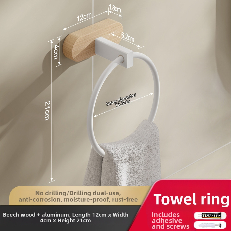 Držač ručnika u kupaonici u novokineskom stilu, bez bušenja rupa, završna obrada: pečena boja, materijal: drugi, nosivost: 10