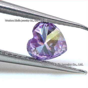 Moissanit srcolik kamen bez ugradnje, čistoća VVS, rezanje, prilagodljivo