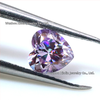 Moissanit srcolik kamen bez ugradnje, čistoća VVS, rezanje, prilagodljivo