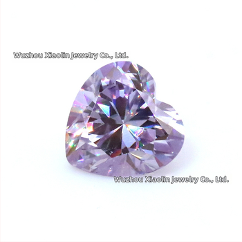 Moissanit srcolik kamen bez ugradnje, čistoća VVS, rezanje, prilagodljivo