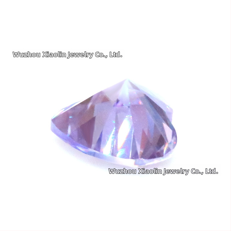 Moissanit srcolik kamen bez ugradnje, čistoća VVS, rezanje, prilagodljivo