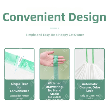 Σακούλες αποβλήτων για γατοτουαλέτα - παχιές PE, κυλιόμενες, μάρκα Emperor Jiesmei